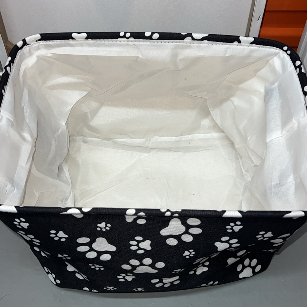 BNWT 15 1/2”x11”x10” Deep Collapsible Cloth Storage Basket with Rope Handles - Picture 3 of 4